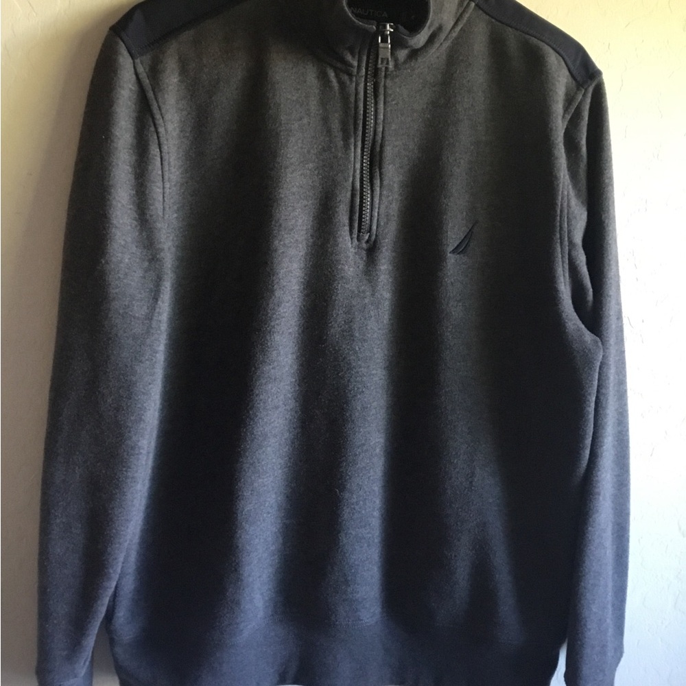 Nautica Men's Charcoal Zip-Up Sweater